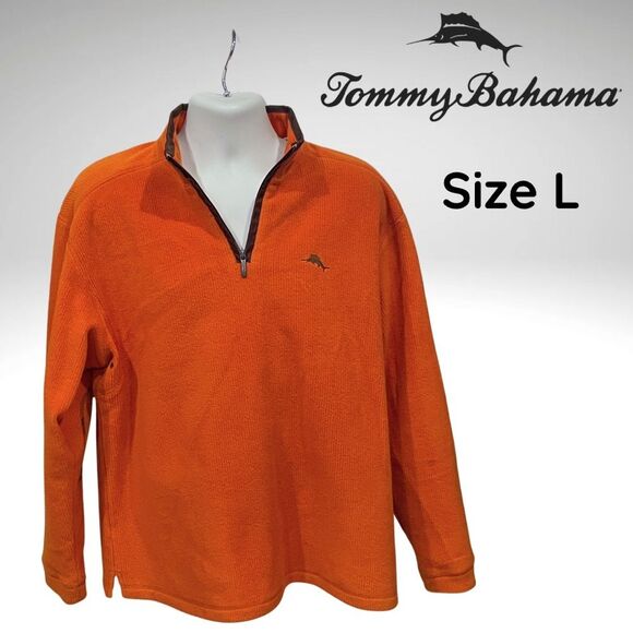 Tommy Bahama Other - Tommy Bahama Men’s Quarter-Zip Pullover – Orange – Size Large